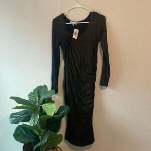 NWT The Vanity Room size medium black with gold shimmer dress